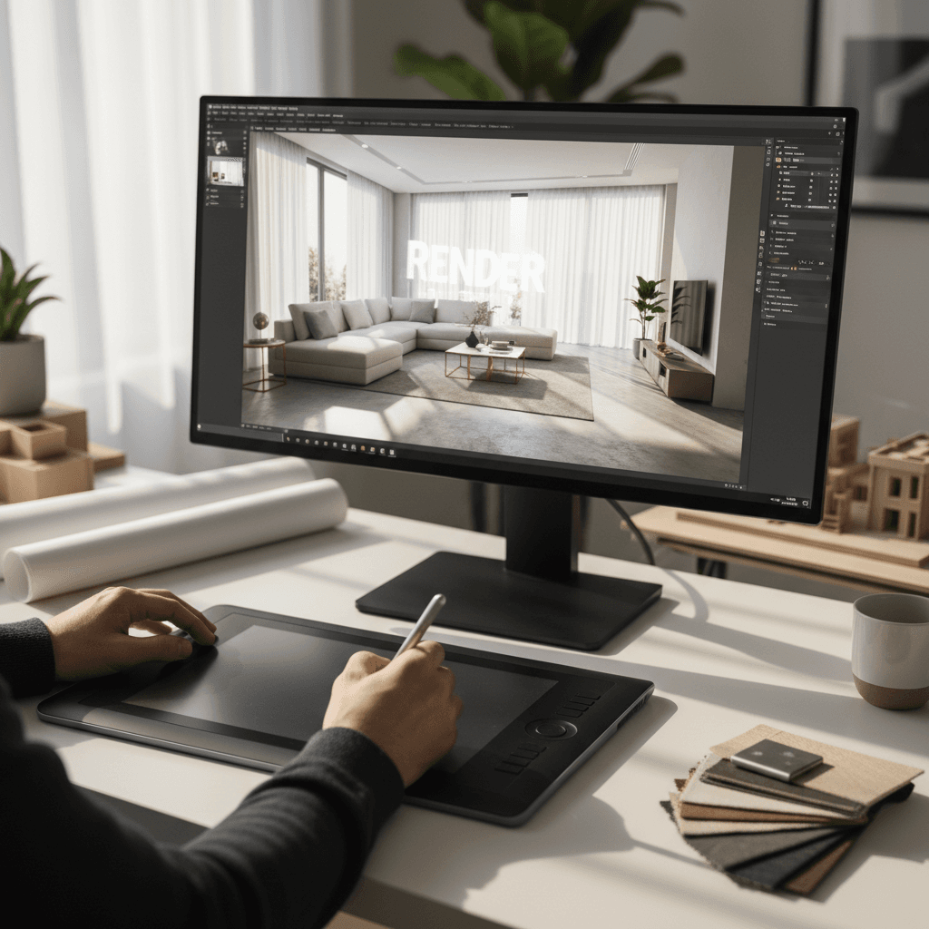 Formation en rendu 3D avec logiciels professionnels
